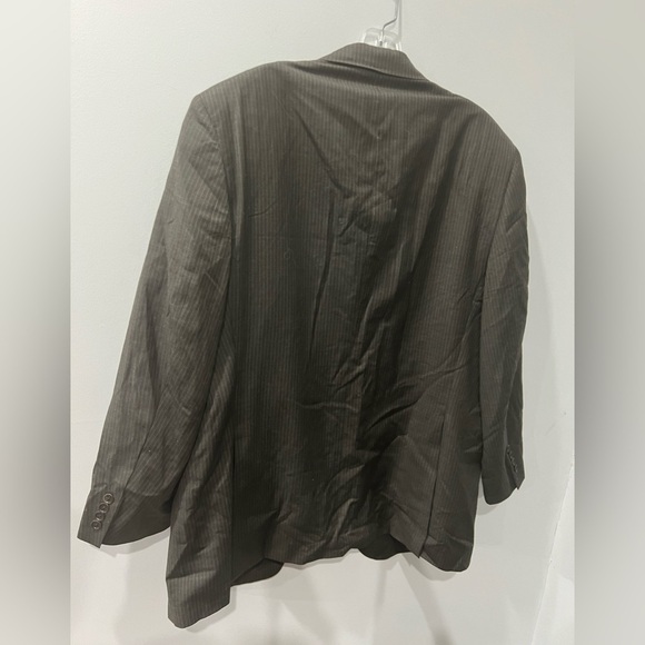 Kenneth Cole grey striped pants suit coat and pants size 44R - Picture 6 of 11